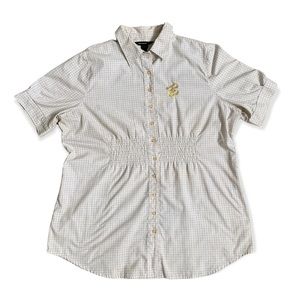 Women's button up short sleeve shirt